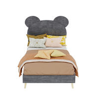 POLSTERBETT 90/200 cm grau aus Stoff und Metall mit Stauraum - Grau, Textil (90/200cm) - OKWISH