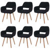 ESSZIMMERSTUHL Schwarz, Grau 6er-Set - Schwarz/Grau, Holz (56/78/57cm) - MCW