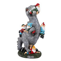 ZAHRADNÍ soška T-Rex - různobarevná, plast (15.5/28.5/9cm) - Relaxdays