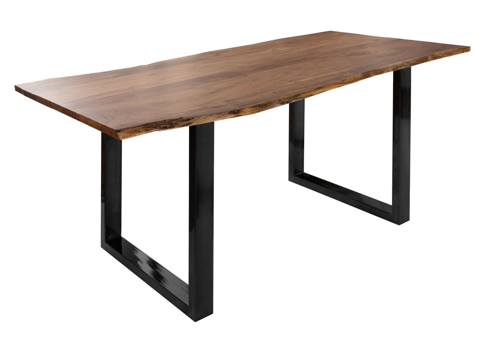 BAUMTISCH Akazie 140x90x76 natur Beine anthrazit glänzend FREEFORM 3 - Naturfarben, Holz (140/90/76cm) - Massivmoebel24