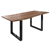 BAUMTISCH Akazie 140x90x76 natur Beine anthrazit glänzend FREEFORM 3 - Naturfarben, Holz (140/90/76cm) - Massivmoebel24