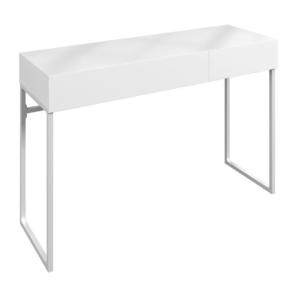 KONSOLENTISCH Finn Weiß Metall/MDF - Weiß, Metall (40/120/78cm) - Bessagi Home