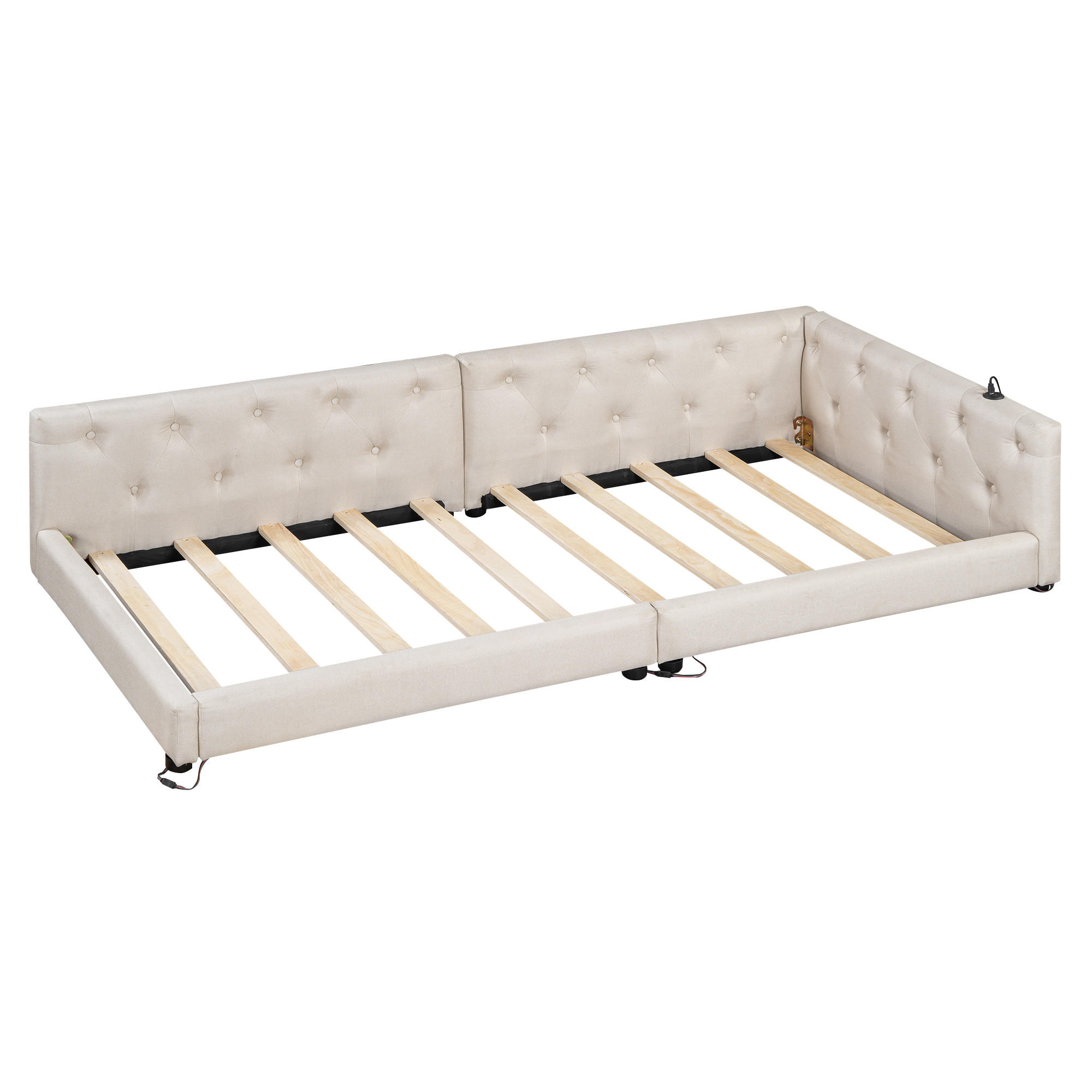ComfortXL Kinderbett Beige 90x200 cm