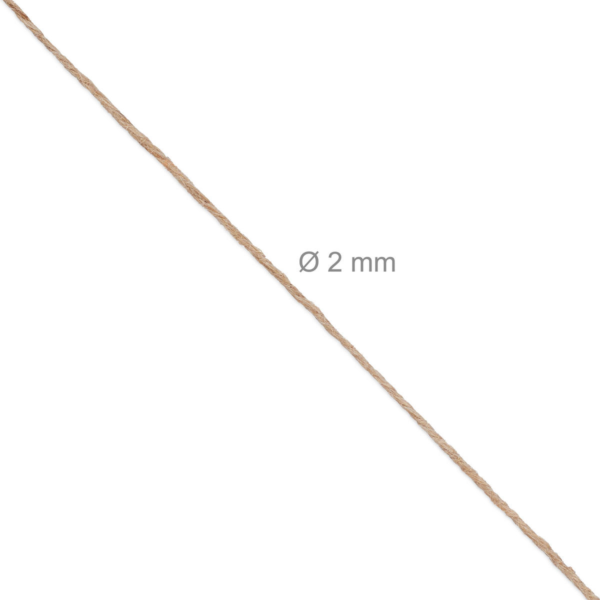 2xJUTESCHNUR - Hellbraun, Textil (8/15/8cm) - Relaxdays