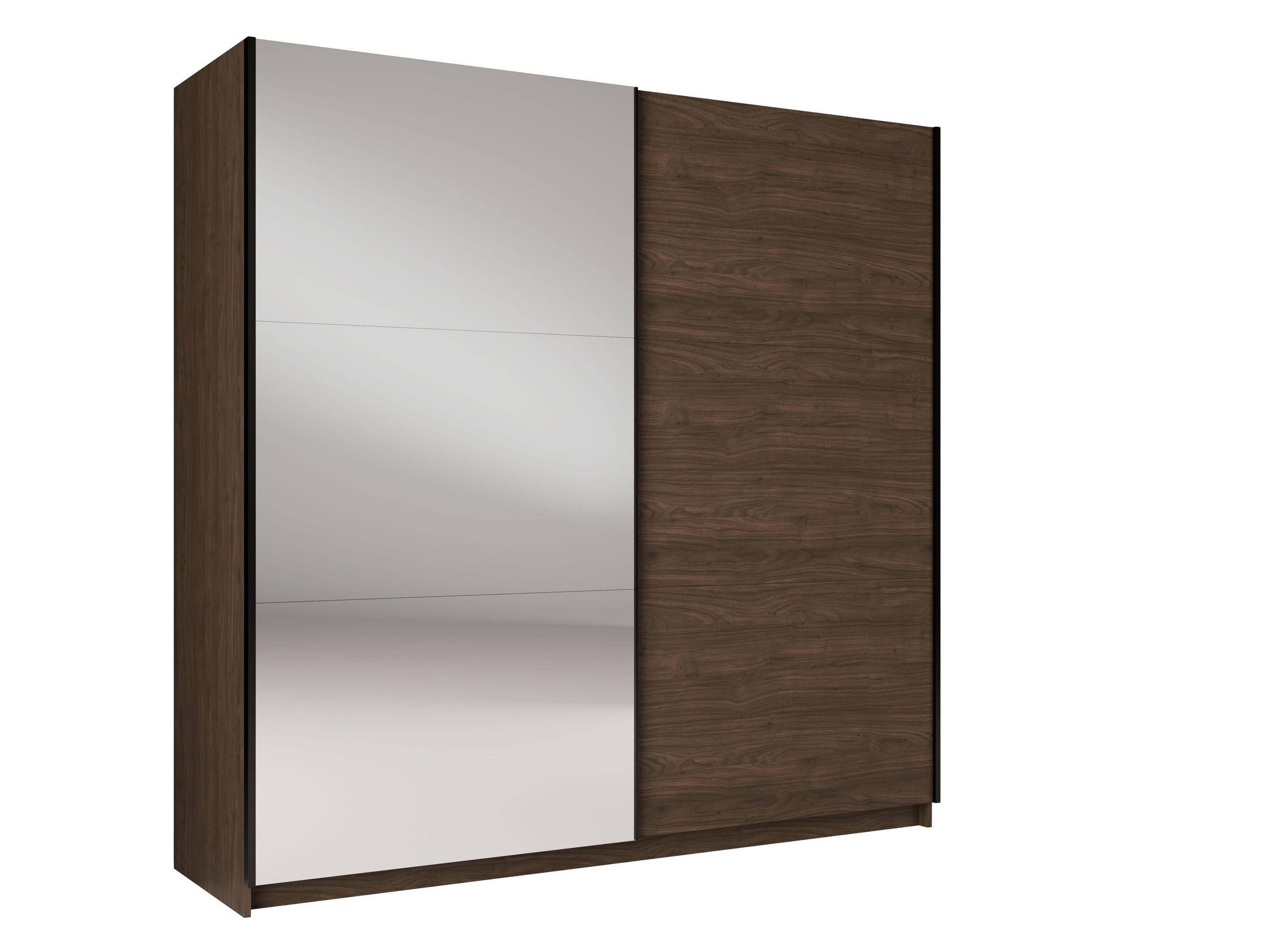KLEIDERSCHRANK Walnuss Villa 151/207/60 - Walnussfarben, Holzwerkstoff (151/207/60cm) - RAUMHIRSCH FURNITURE