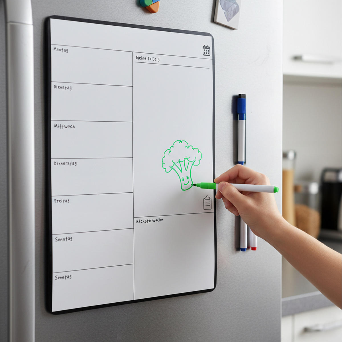 JEDÁLNY lístok Týžd. plán - biela, plast/papier (30/42/0.7cm) - Relaxdays