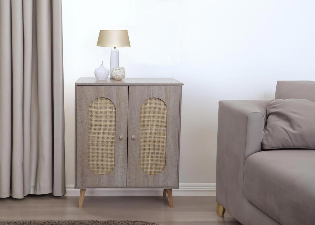 KOMMODE Beige - Beige, Holz (68/86/40cm) - MCW