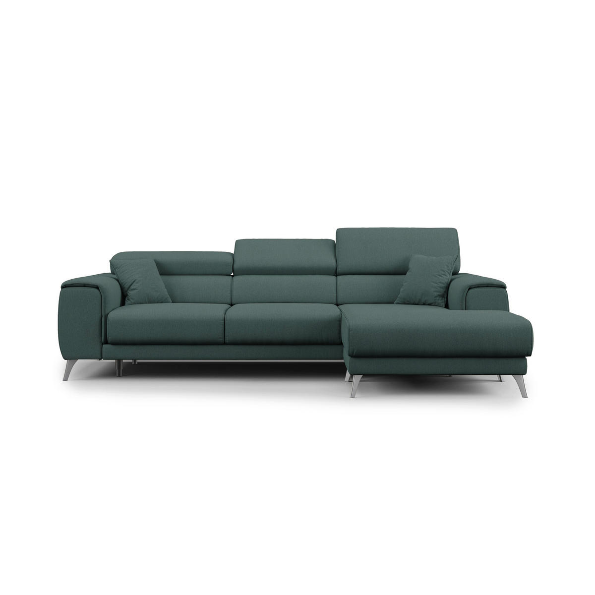ECKSOFA LINKS Fusion - Grün, Textil (260/102cm) - Divani.store