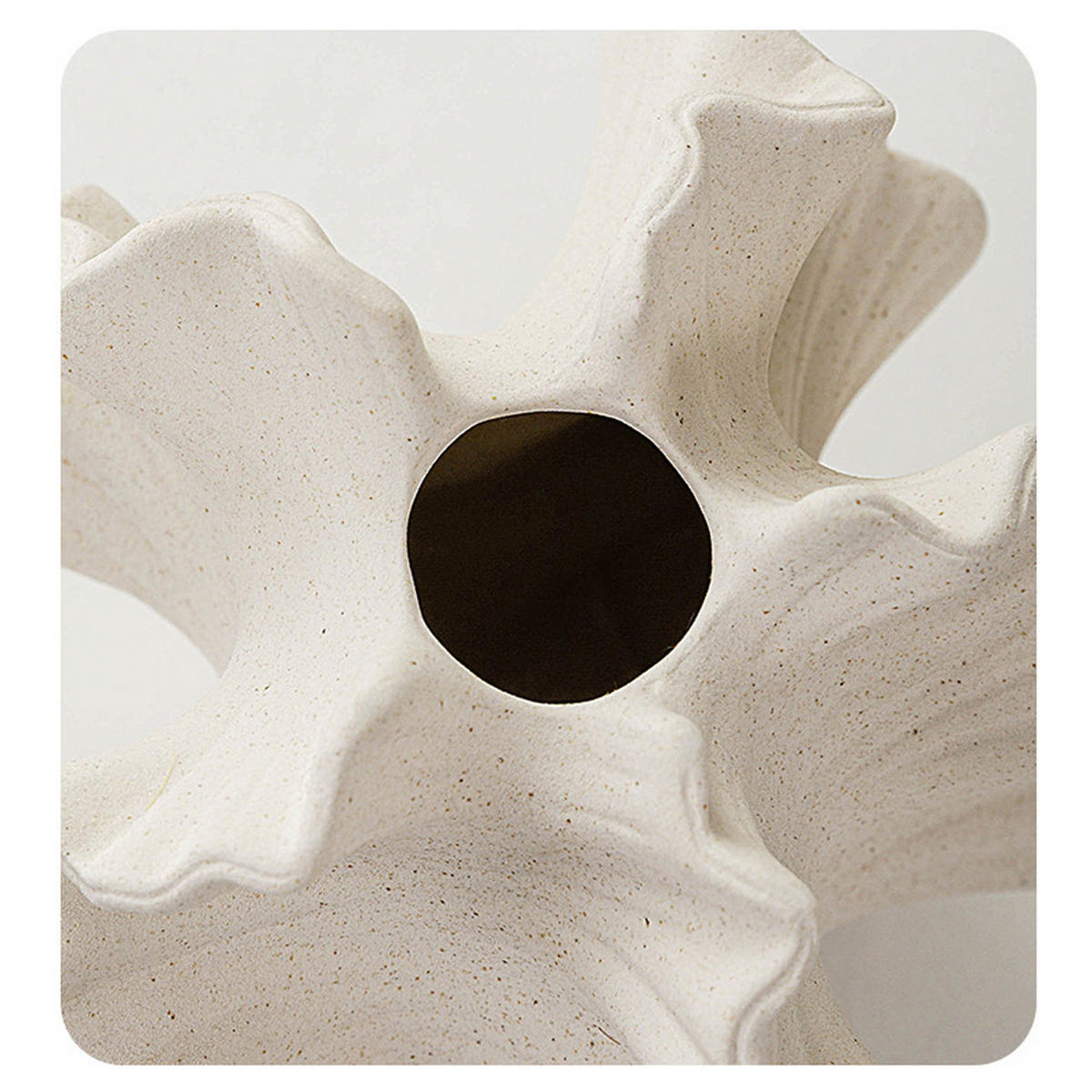 VASE 20 x 20 x 17 cm Keramik - Beige, Keramik (17cm) - LIBRATON