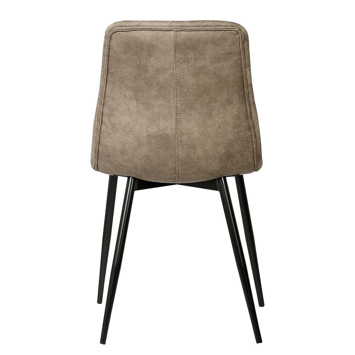 POLSTERSTUHL - Schwarz/Cappuccino, Textil/Metall (45/85/51cm) - home24