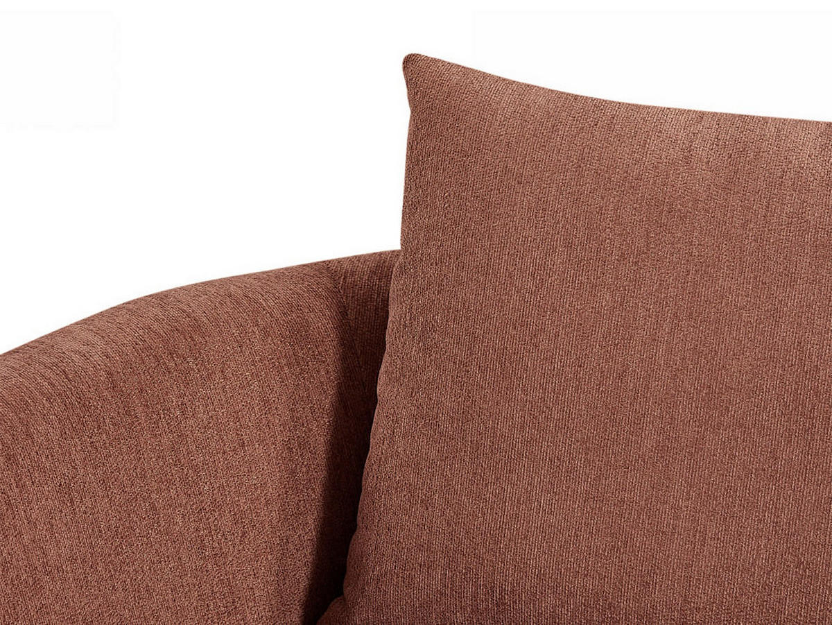 SOFA - 5 Personen - samt - terracotta Lousado - Terracotta, Textil (285/87/158cm) - Vente-Unique