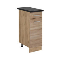KÜCHENUNTERSCHRANK R-Line Sonoma 30 cm , AP Anthrazit - Honigeiche/Eiche Wotan, Holzwerkstoff (30/81.6/60cm) - Vicco