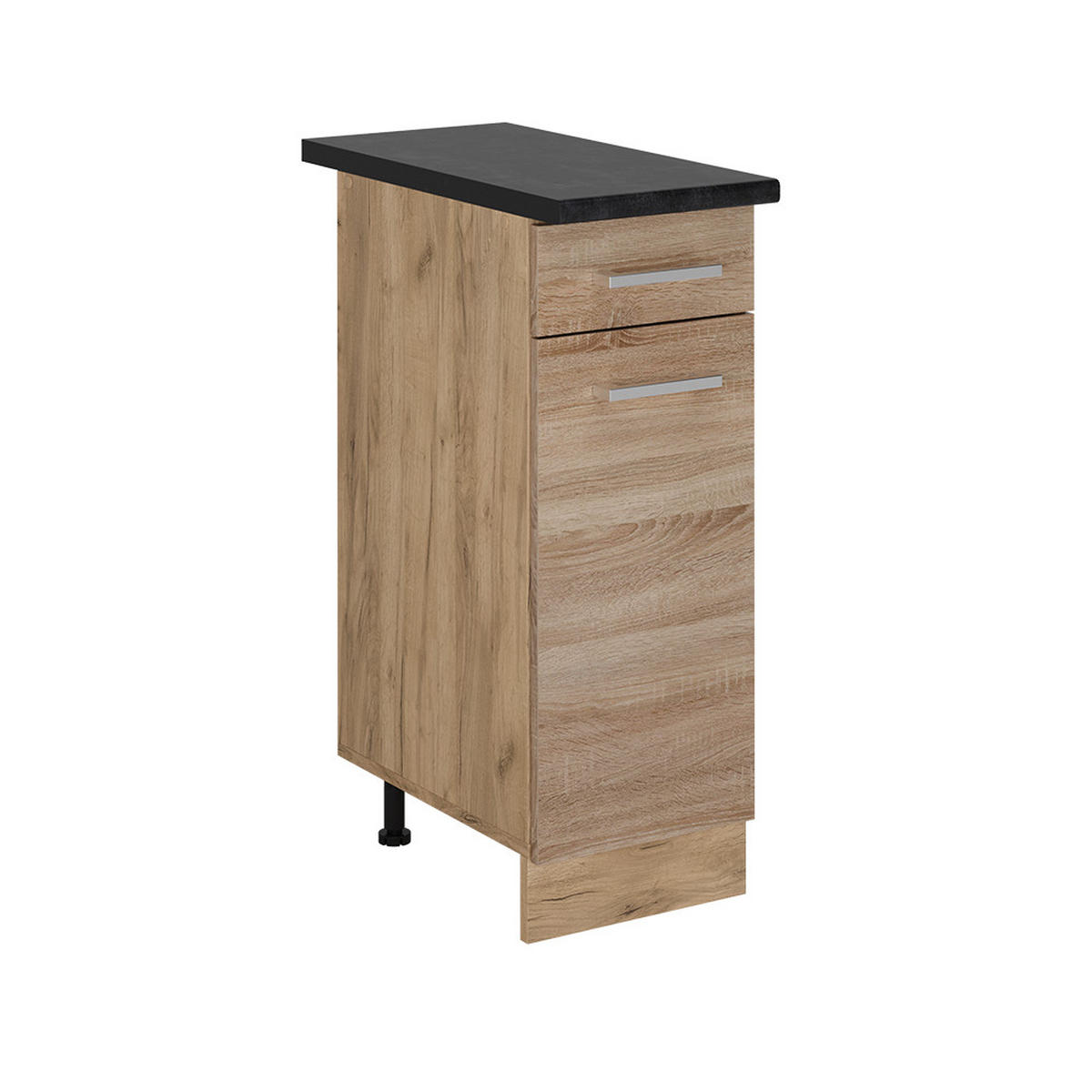 KÜCHENUNTERSCHRANK R-Line Sonoma 30 cm , AP Anthrazit - Honigeiche/Eiche Wotan, Holzwerkstoff (30/81.6/60cm) - Vicco