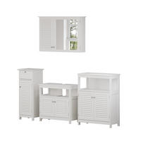 BADMÖBEL-SET Riad Weiß 4 Teile, Option 2 - Weiß, Holzwerkstoff (60/60/30cm) - Vicco