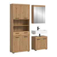 BADEZIMMER Vento 3-tlg. (B/H/T: ca. 149/191/34 cm) in Artisan Eiche /Artisan Eiche - Eiche Artisan, Holz (149/191/34cm)