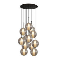 GALERIELEUCHTE Belluna 12-flammig Klar Ø 24cm - Klar, Glas (24/24/45cm) - s.luce