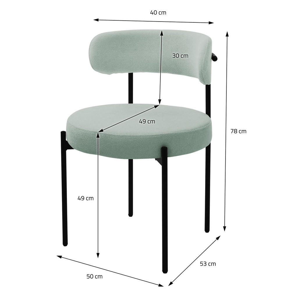 Thumbnail - Ml-Design Esszimmerstuhl, Grün, Metall, 53x78x50 cm, Esszimmer, Stühle, Esszimmerstühle, Vierfußstühle