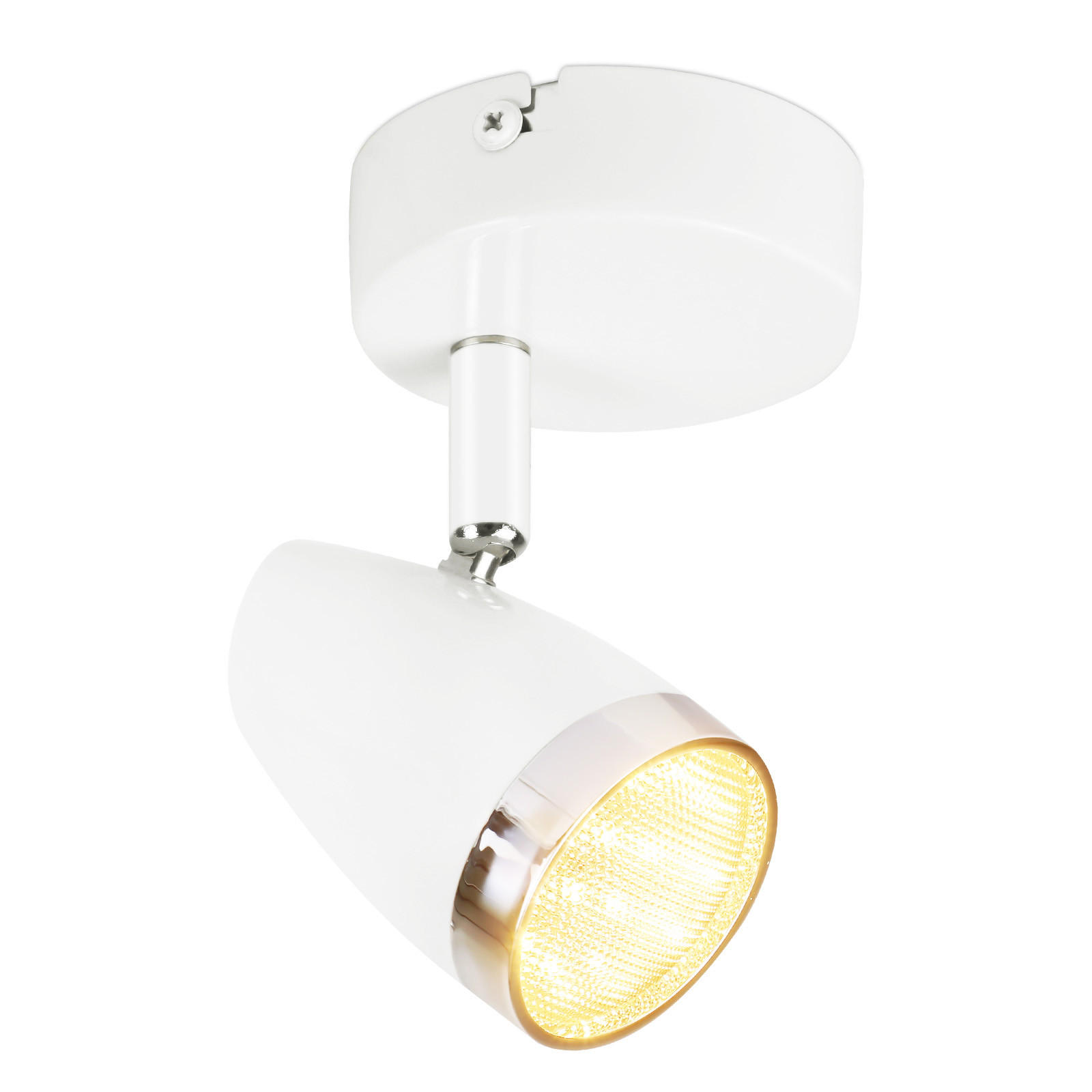 DECKENSTRAHLER Glanzar 13.5/5.6/8 cm - Weiß, Kunststoff (8/13.5/5.6cm) - ZMH