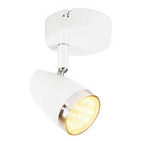 DECKENSTRAHLER Glanzar 13.5/5.6/8 cm - Weiß, Kunststoff (8/13.5/5.6cm) - ZMH