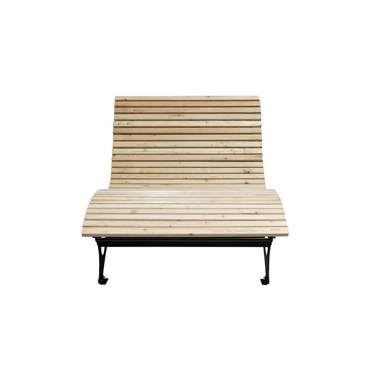 WELLENHOLZLIEGE TAIGA - 120 cm - Naturfarben, Holz (120/114/157cm) - Home Deluxe