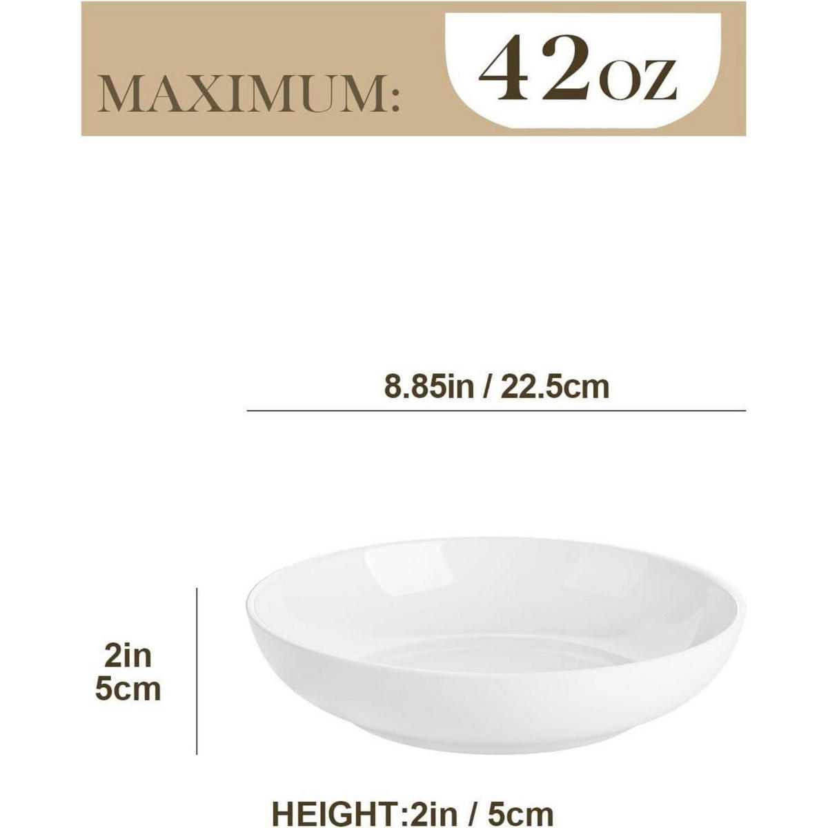 SUPPENTELLER 4-teiliges Set Cremeweiß 1250ml - Weiß, Keramik (22.2/22.2/5cm)