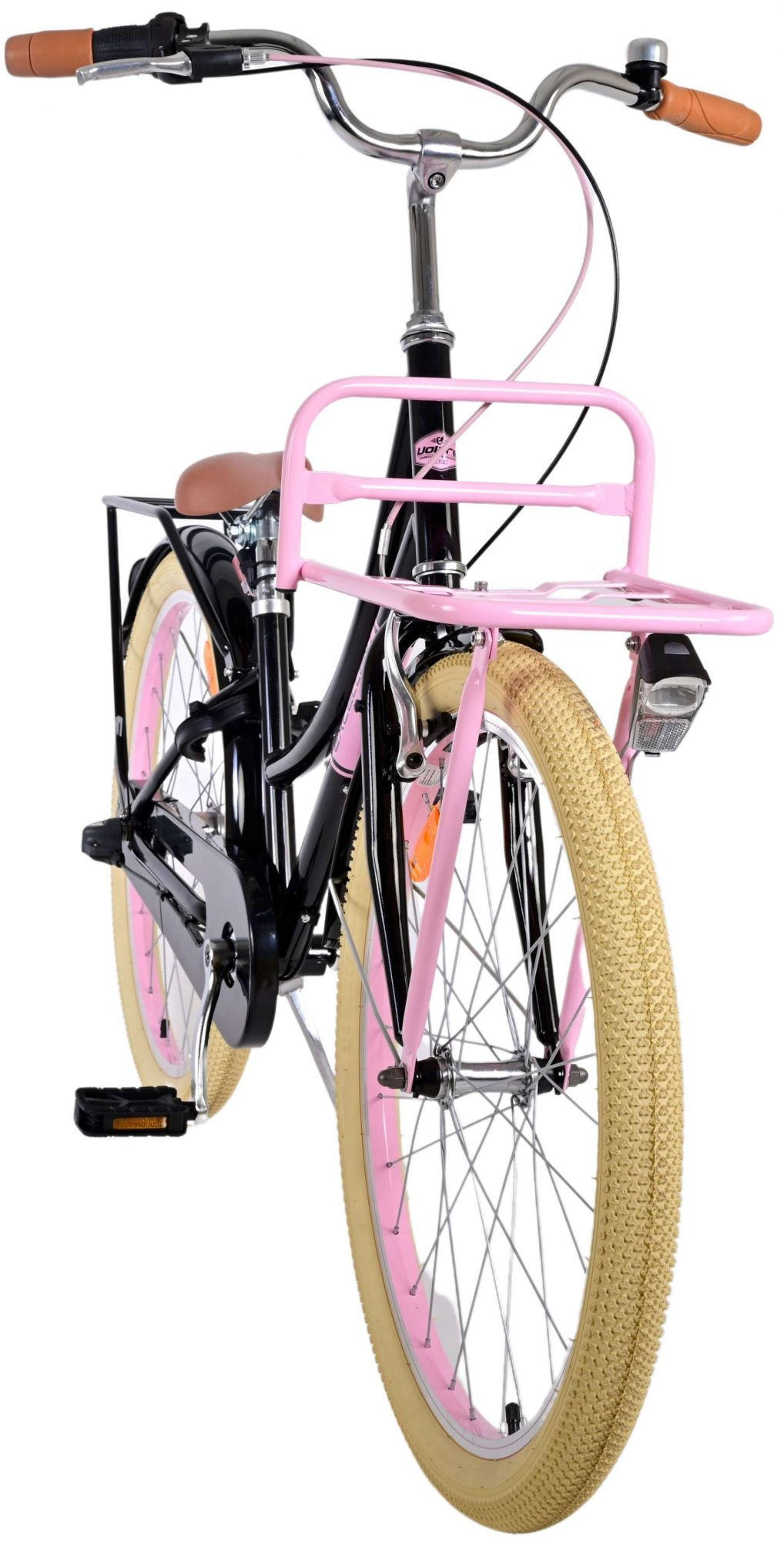KINDERFAHRRAD Excellent - Mädchen - 24 Zoll - 3 Gänge - Rücktritt + Handbremse - Schwarz - Schwarz, Metall (65cm) - TPFSports