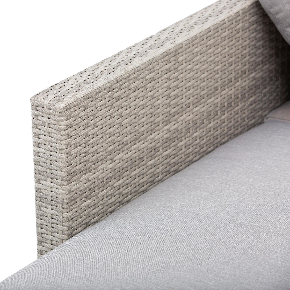 LOUNGE-SET 3-tlg. Couchtisch Beistelltisch Wetterbeständig Grau + Braun - Grau, Kunststoff - Outsunny
