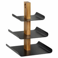 ETAGERE Schwarz 24,5/24/34 cm - Schwarz, Metall (34cm) - Kesper