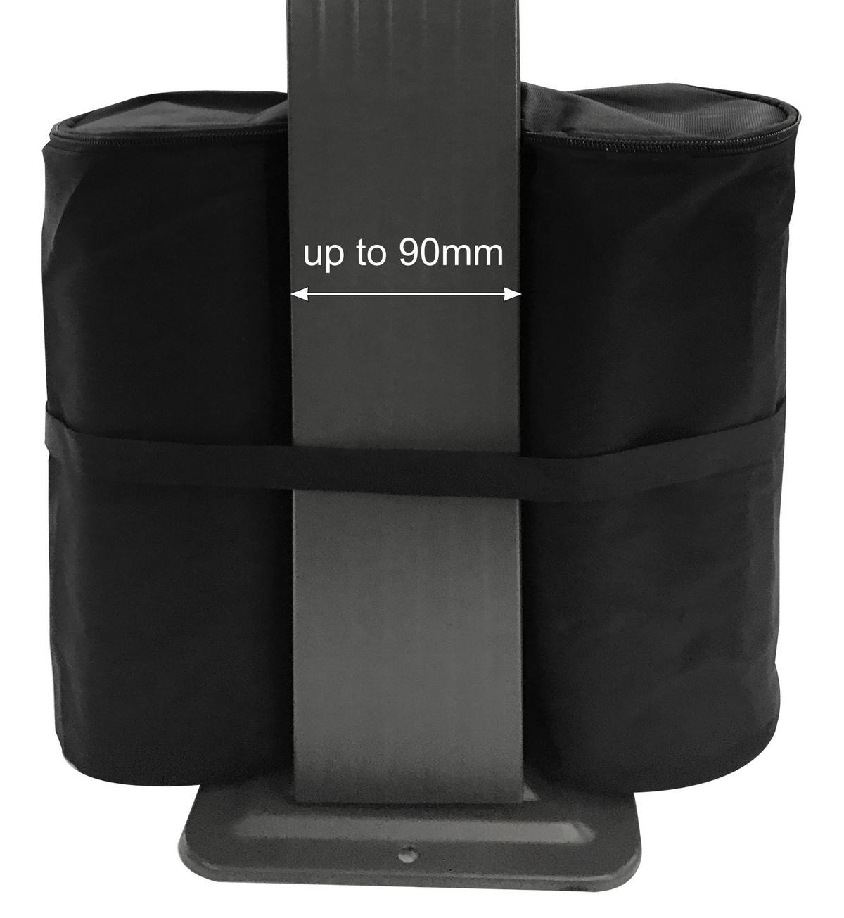 PAVILLON Fuss Gewichte 4er Set 26x13x46cm - Schwarz, Textil (26/46/13cm) - QUICK STAR