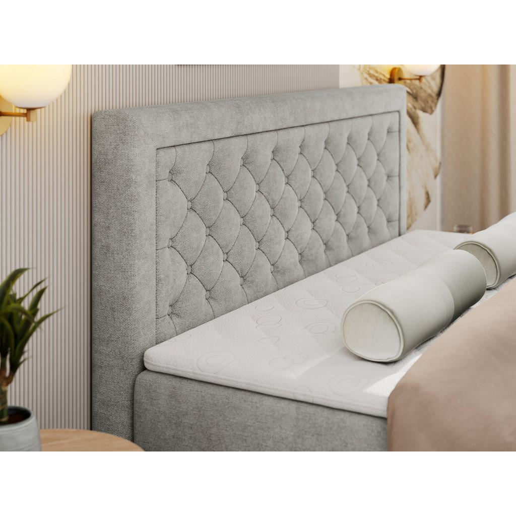 Thumbnail - MKS Boxbett, Braun, Textil, 2-Sitzer, H4, 7-Zonen, Rechteckig, 200x200 cm, Schlafzimmer, Betten, Boxspringbetten
