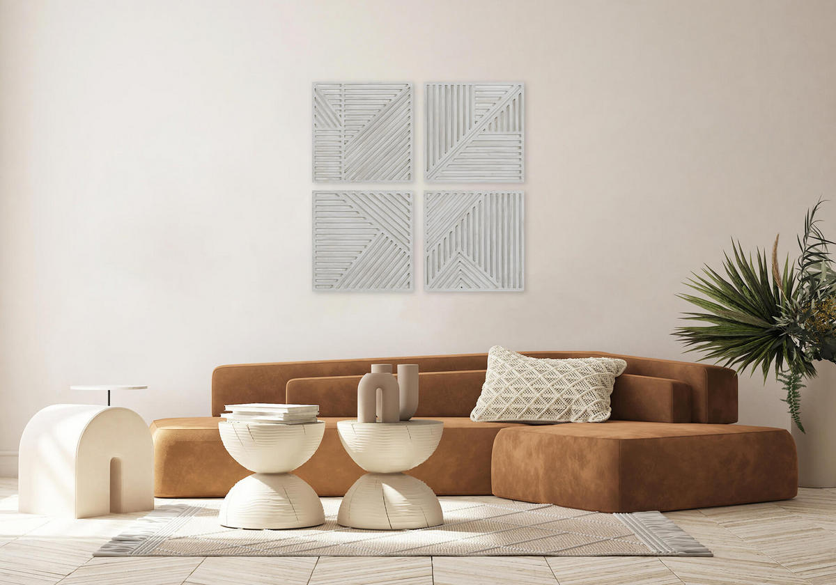 HOLZBILD Grau 100/100 cm - Grau, Holz (8/100cm) - KUNSTLOFT