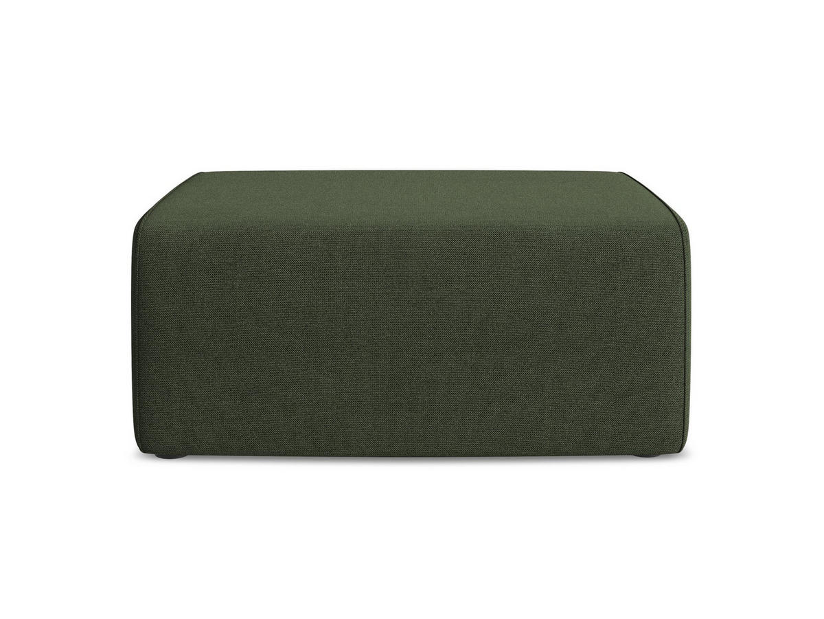POUF Strukturstoff Stoff Grün - Blau/Schwarz, Kunststoff/Textil (90/80/60cm) - Makamii