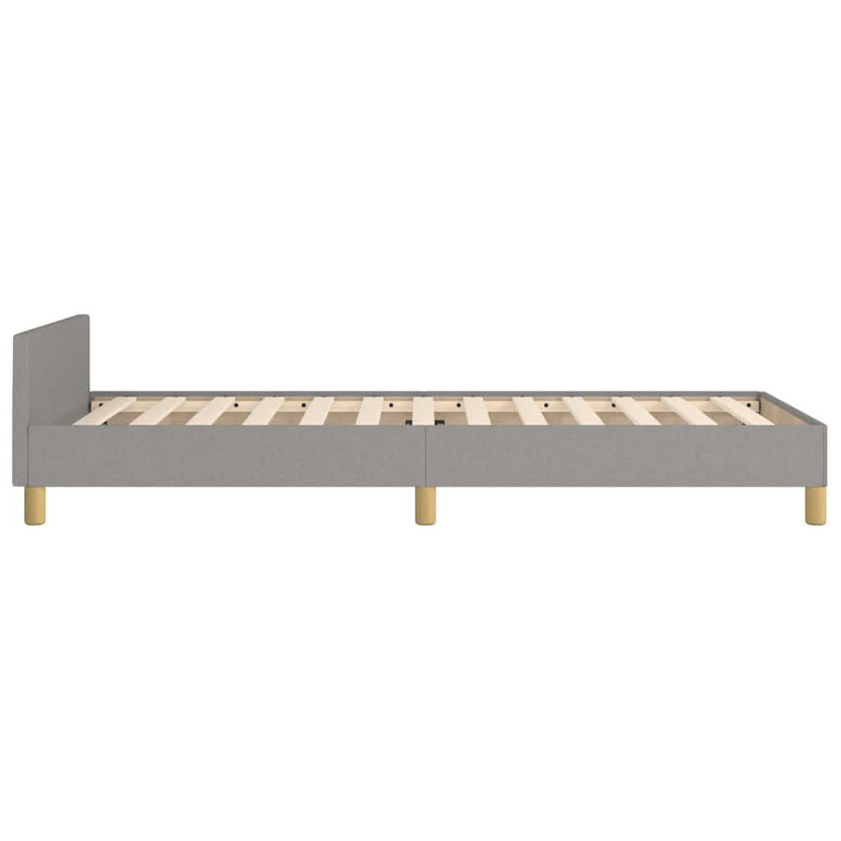 BETTGESTELL Ohne Matratze Hellgrau 90/200 Cm Stoff - Hellgrau, Textil (90/200cm) - vidaXL