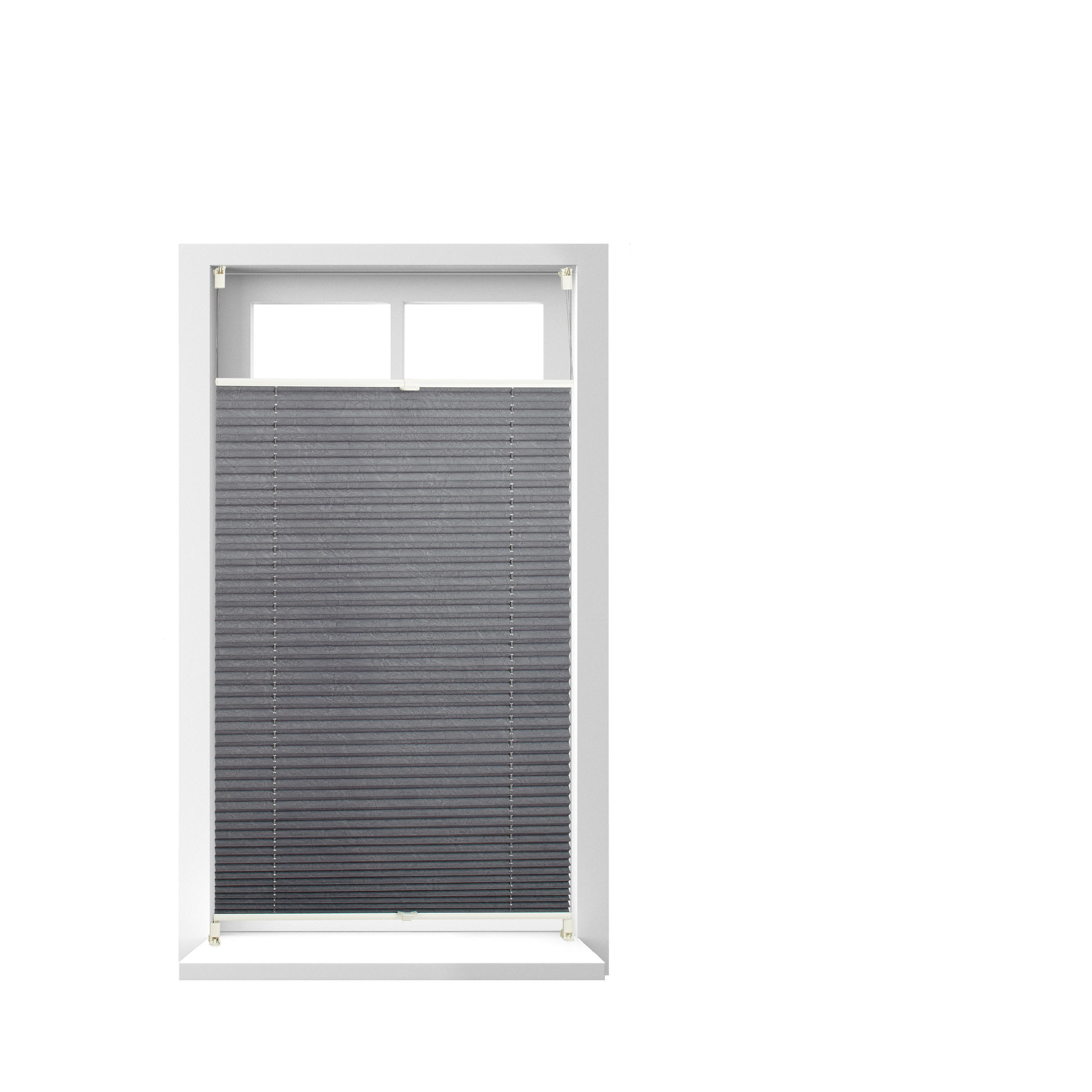 PLISSEE - Grau, Kunststoff/Textil (80/130/2cm) - Relaxdays