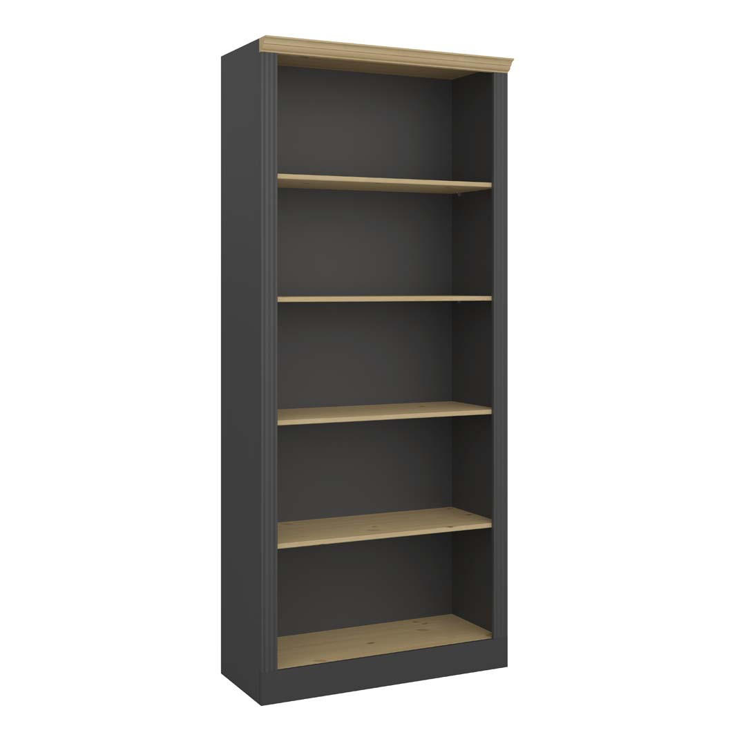 REGAL kaffefarben - Anthrazit, Holz (82/189/37cm) - ebuy24