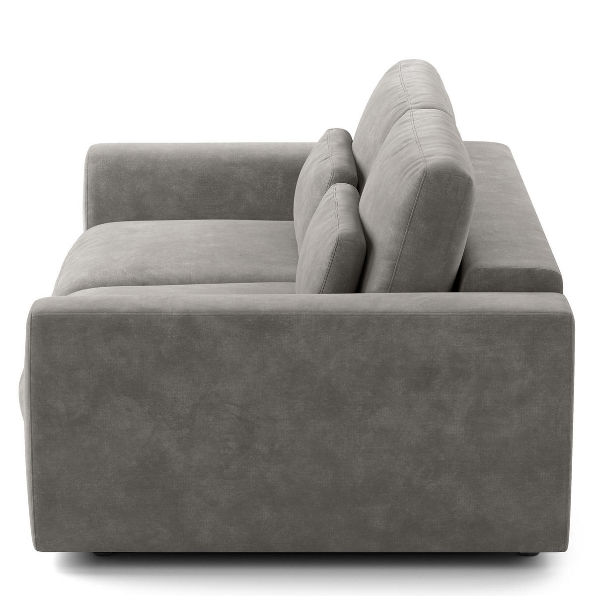 2-SITZER SOFA - Schwarz/Grau, Kunststoff/Textil (182/80/117cm) - home24