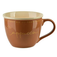 BECHER Hendia Bronze 11.5/15.5/9 cm Porzellan - Bronzefarben, Keramik (0.5L) - Mondex