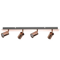 DECKENLEUCHTE Tigris 70x8x17 cm - Kupferfarben, Metall (8/70/17cm) - Beliani