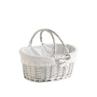 KORB MIT HENKEL Perla - Weiß, Naturmaterialien (23.5/24/31cm) - home&you