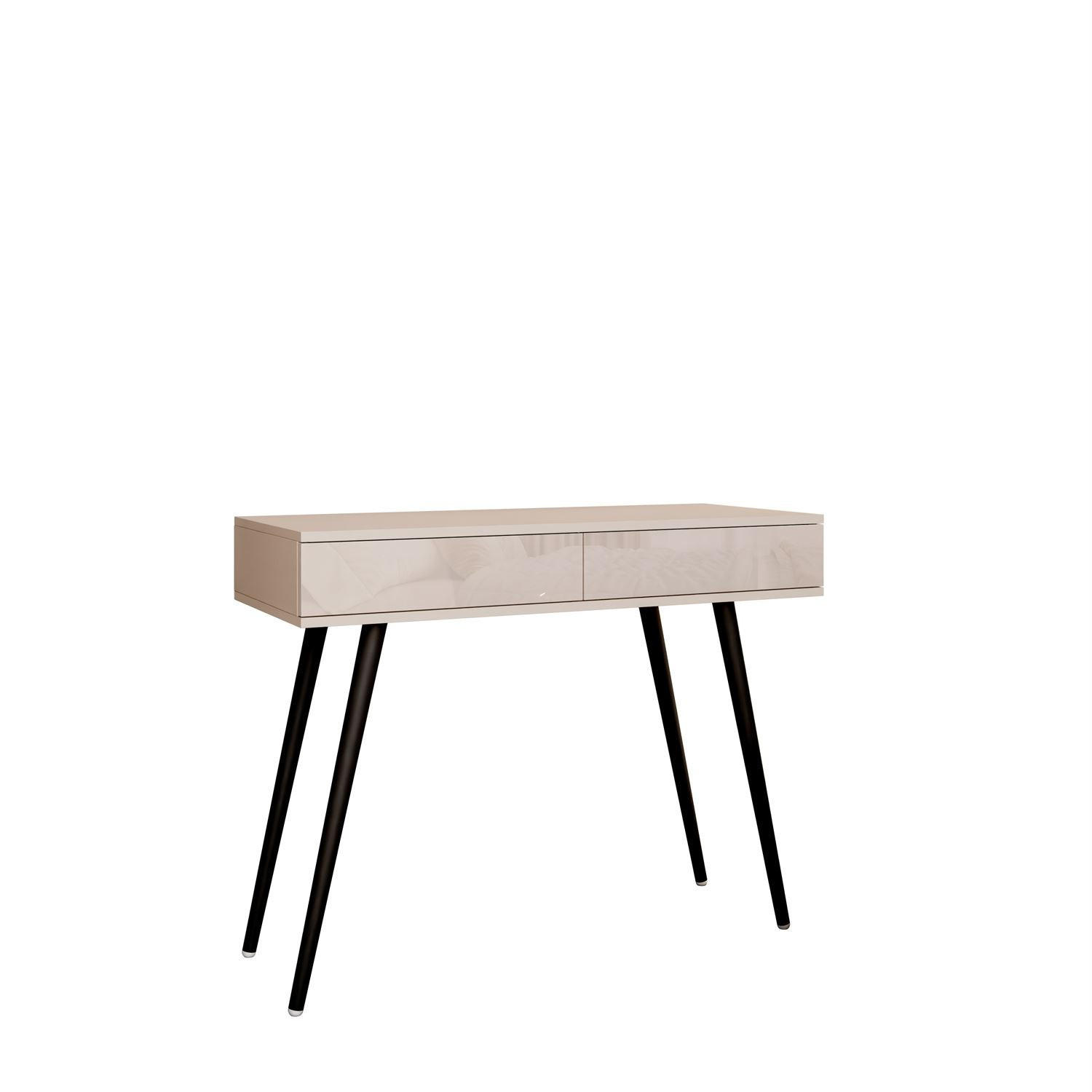 KONSOLE SIENNA KASCHMIR auf schrägen schwarzen Beinen PUSH OPEN - Kaschmir, Holzwerkstoff (100/81/42cm) - Lookway