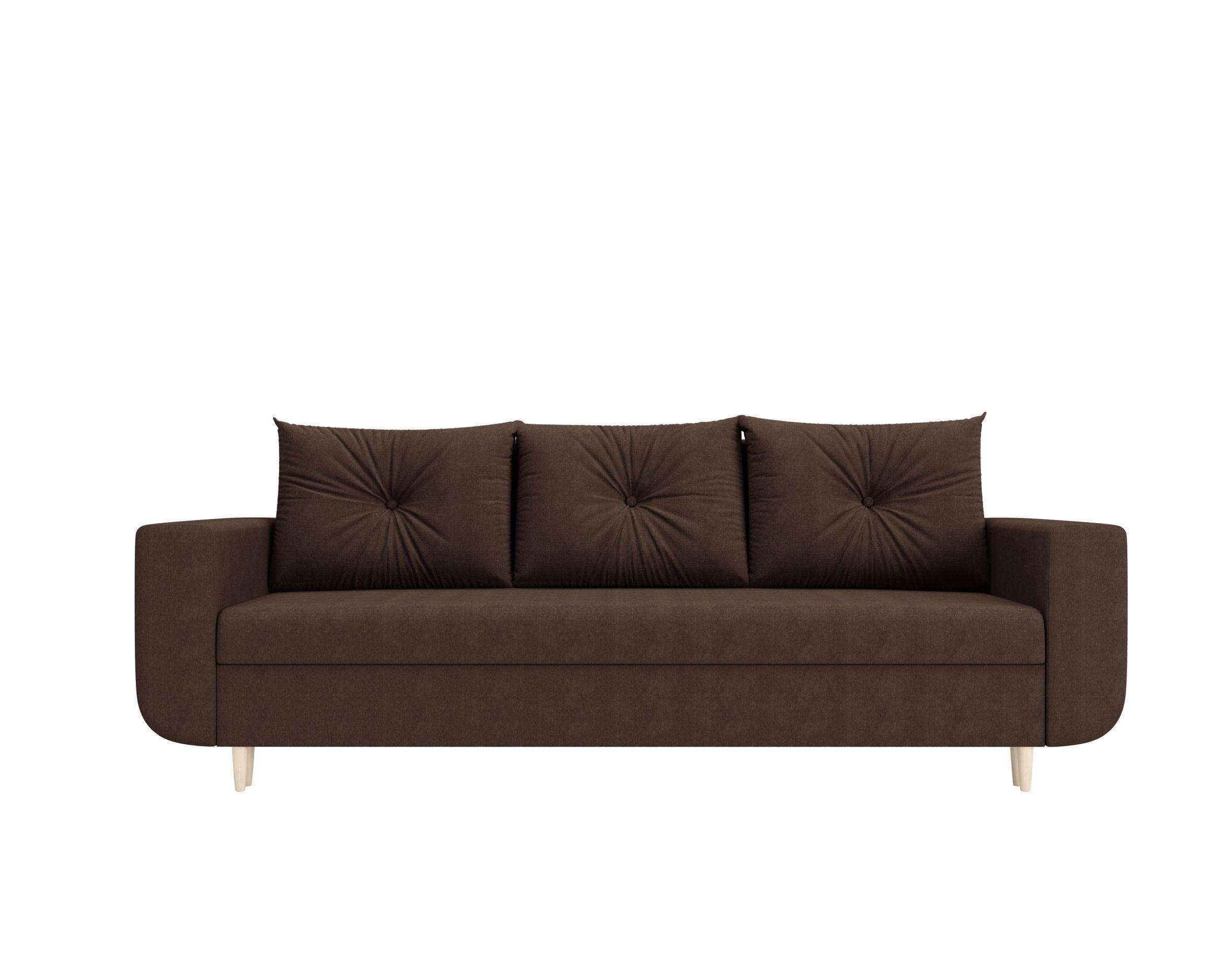 SOFA DELFIN mit Schlaffunktion COSMIC 800 Sofa mit Stauraum - Braun, Textil (90/88/240cm) - Bedante