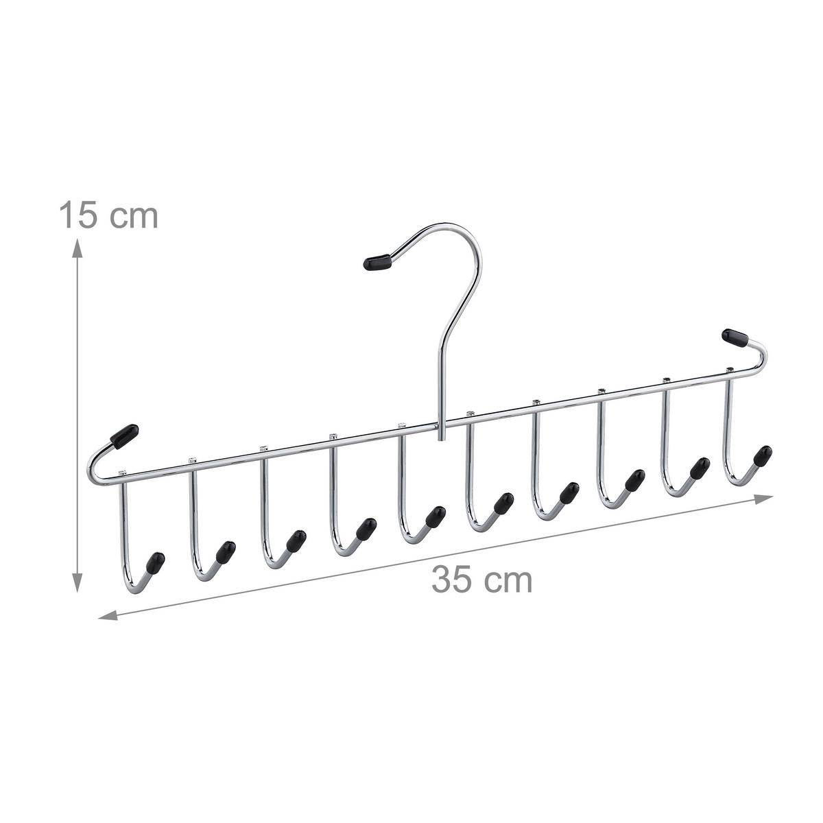 DRŽIAK opasku - strieborná, kov/plast (35/15/4cm) - Relaxdays
