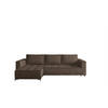 ECKSOFA Juna Mit Schlaffunktion - Braun, Holzwerkstoff/Textil (240/140cm) - Fun Möbel