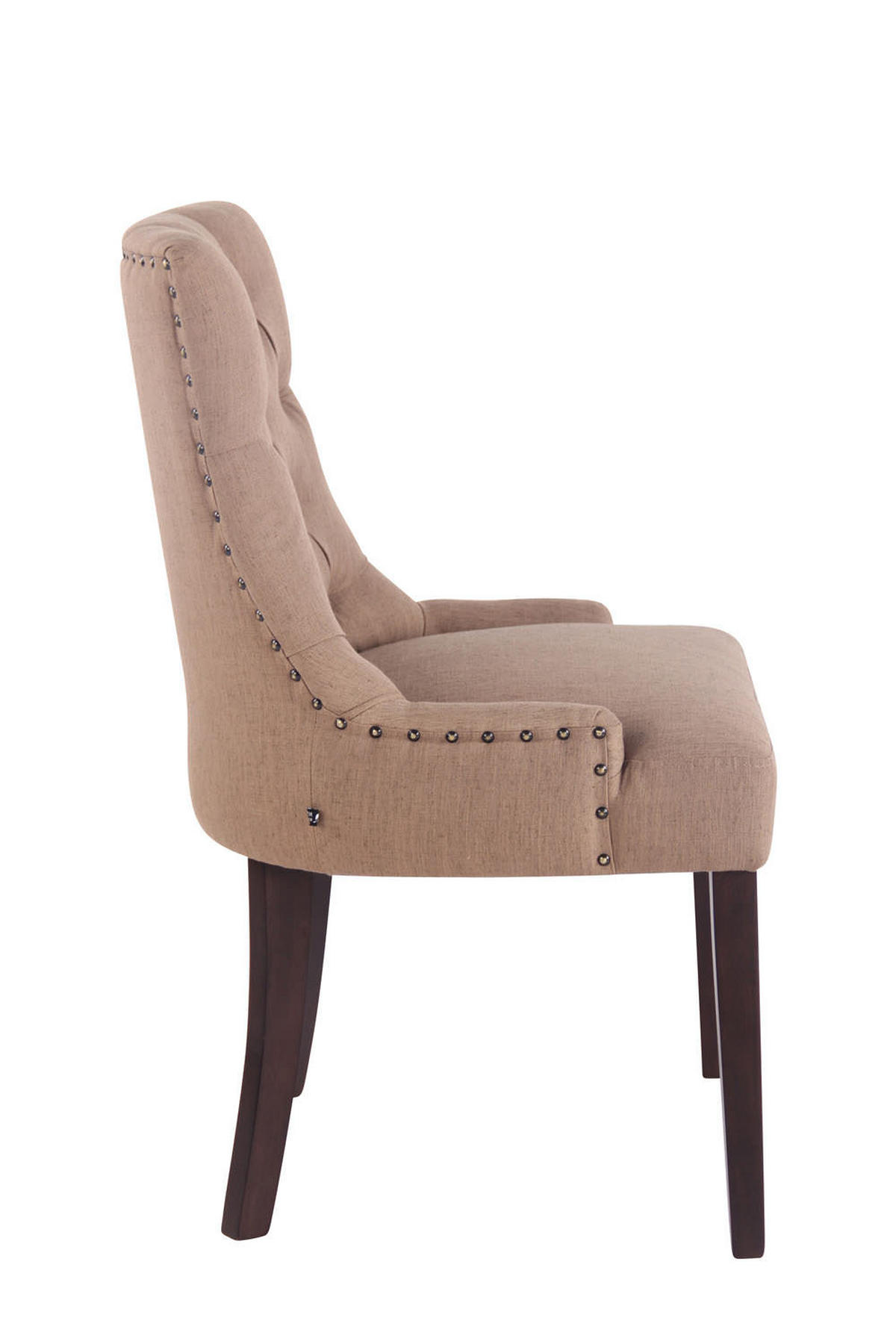 WOHNZIMMERSTUHL Stoff taupe - Taupe, Holz/Textil (55/92/58cm) - CLP