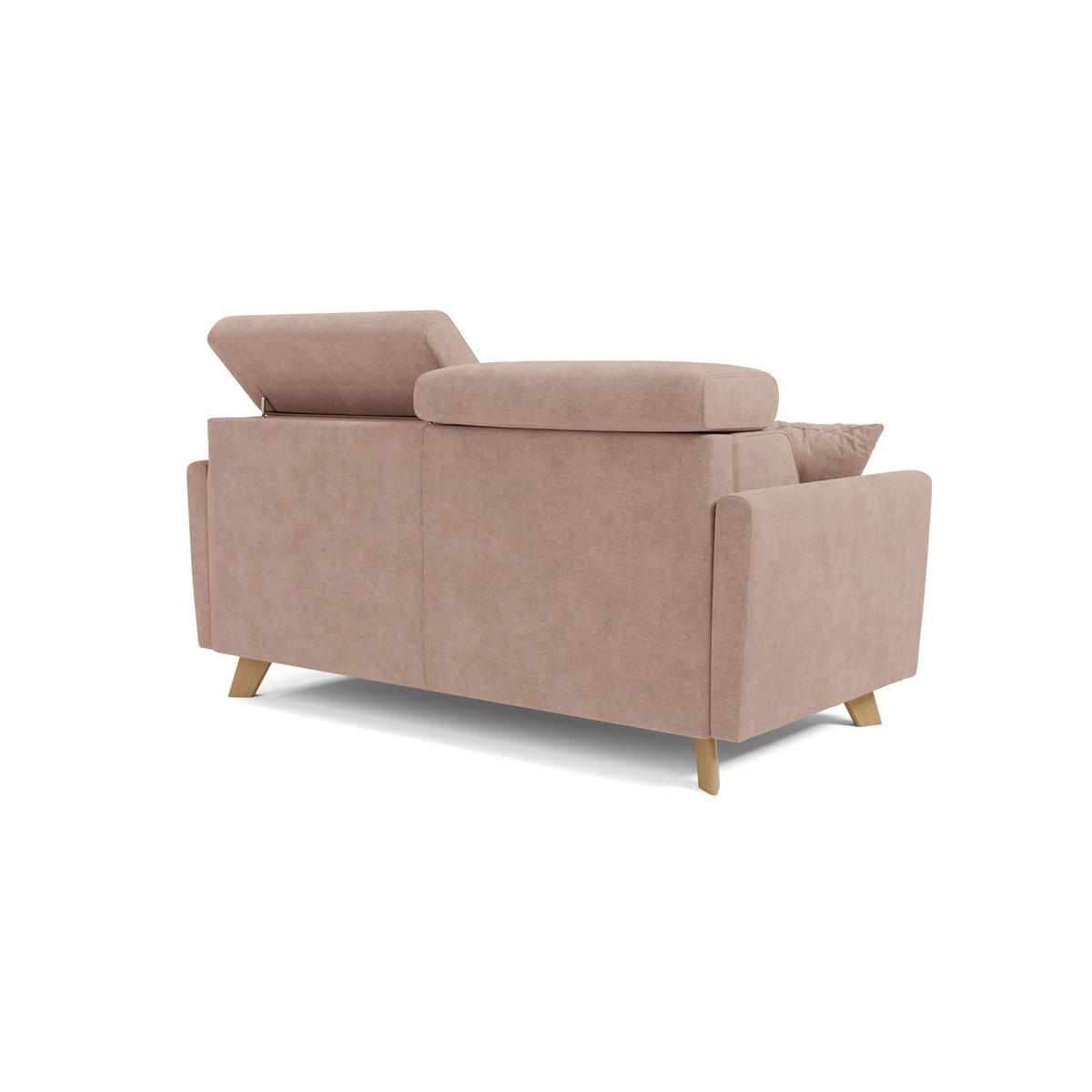 SCHLAFSOFA Francy - Rosa, Metall (160/92/97cm) - Divani.store