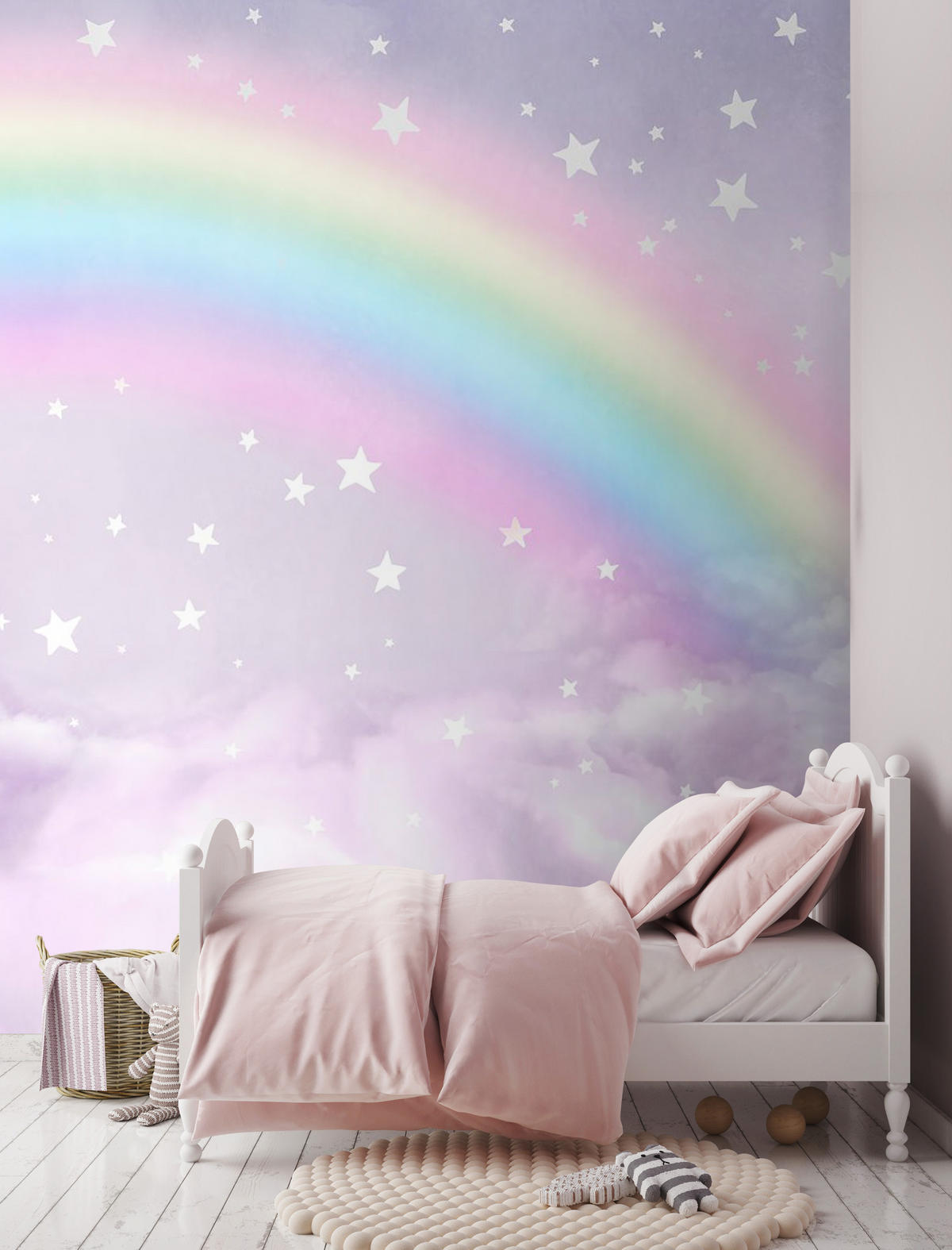 FOTOTAPETE Regenbogen 400 x 279 cm - Lila, Papier (400/279cm) - Sanders & Sanders