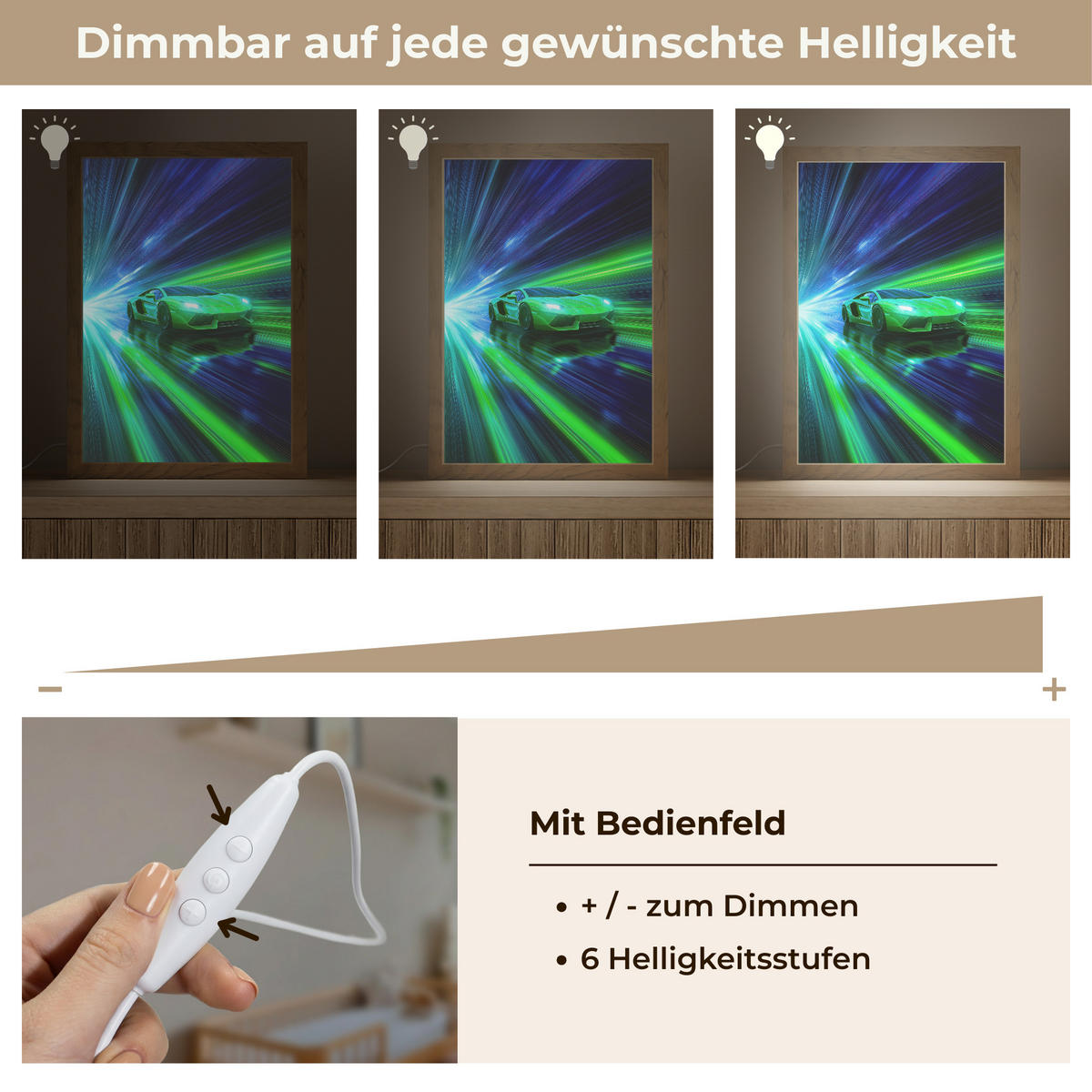 NACHTTISCHLAMPE Geschwindigkeit - Leicht - Sportwagen - Grün 20x30 cm - Grün, Holzwerkstoff (8/20/30cm)