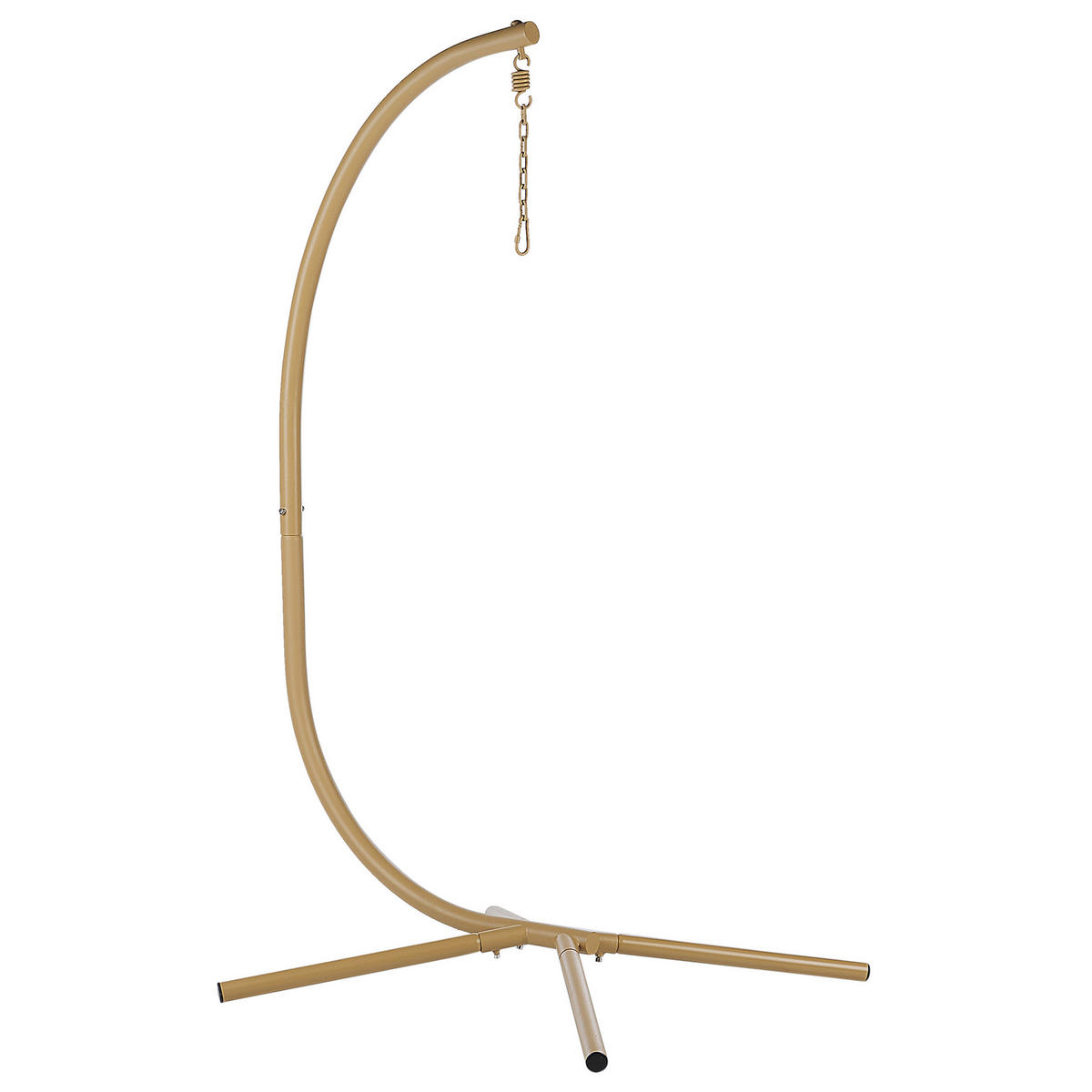 HÄNGESESSEL mit Gestell Flechtseil beige 98/100 cm Arco - Beige, Textil (100/197/98cm) - Beliani