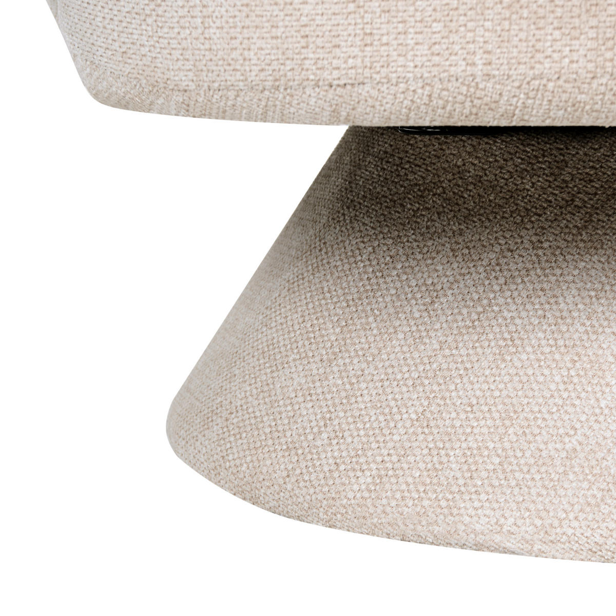 DREHSESSEL Hellbeige Lieksa - Beige, Textil (77/77/64cm) - Beliani