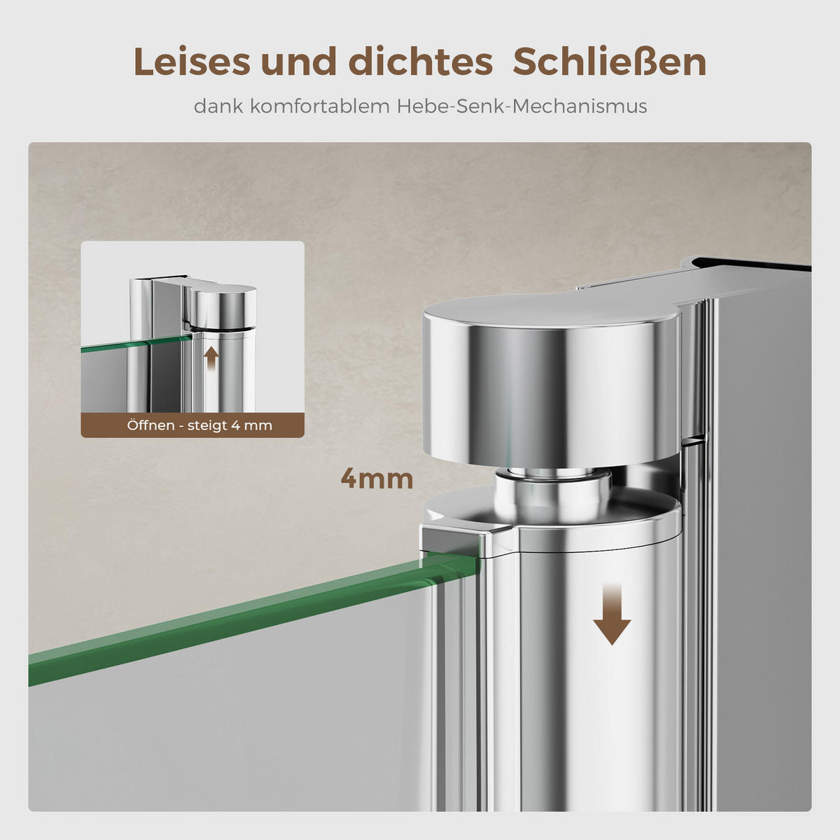 BADEWANNENAUFSATZ 120/140 cm Chrom 2-tlg. faltbar 6 mm mit beidseitiger Nano-Beschichtung - Chromfarben, Glas (120/140cm) - S'AFIELINA
